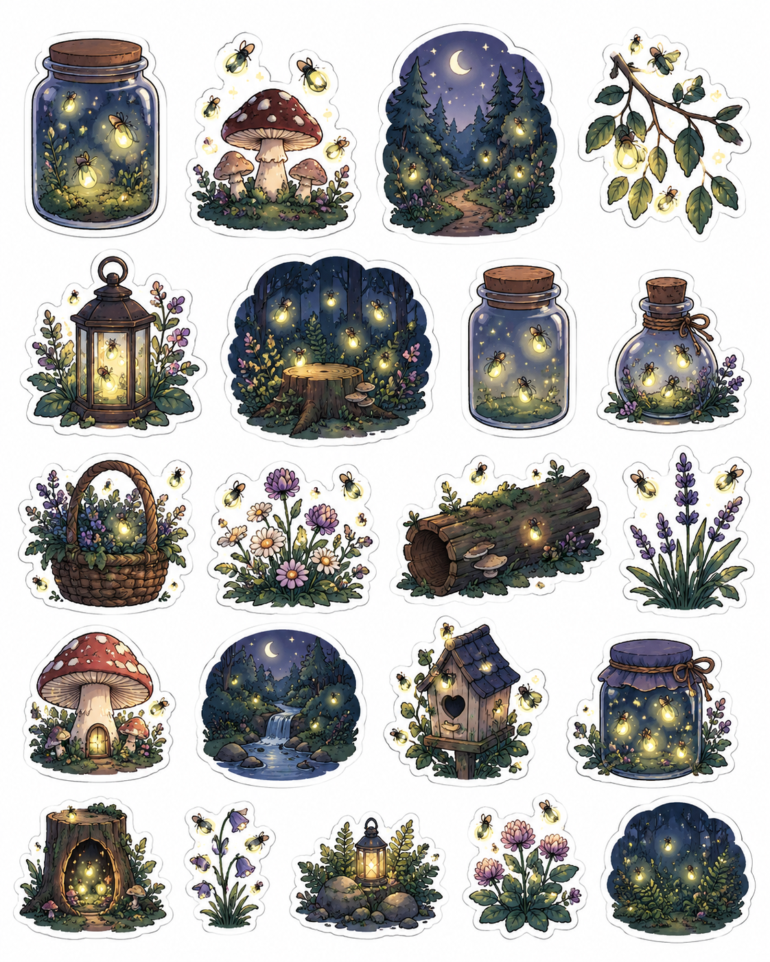 Glühwürmchen Stickers