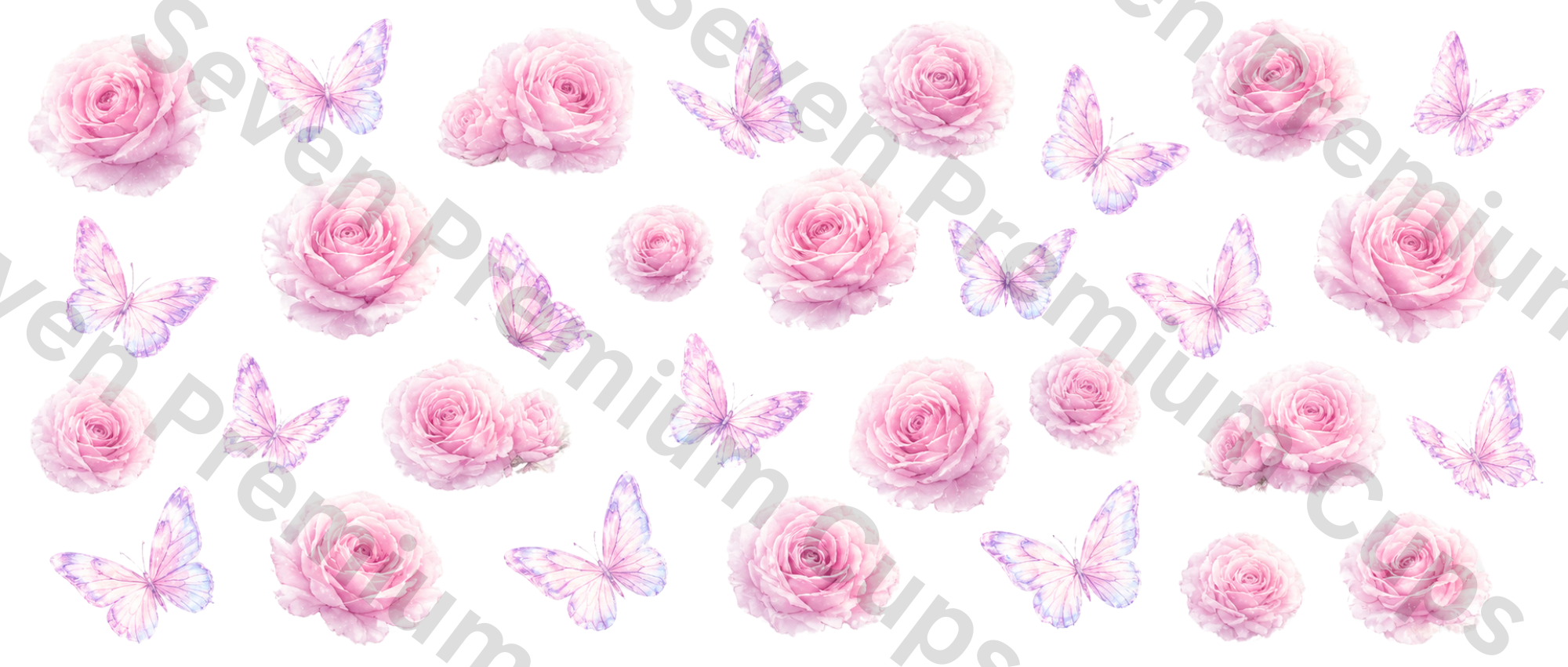 Schmetterlinge und Rosen