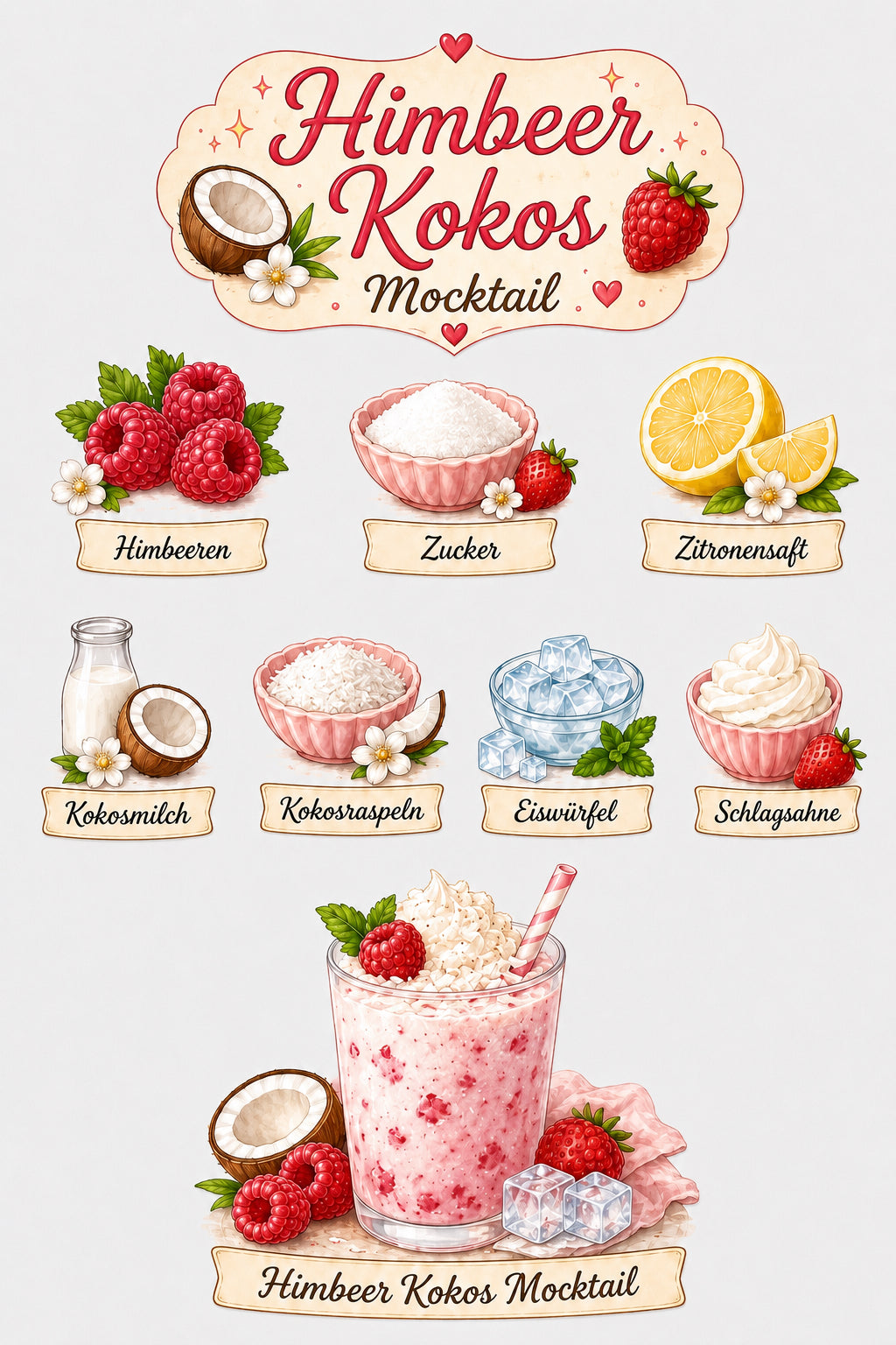 Himbeere-Kokos
