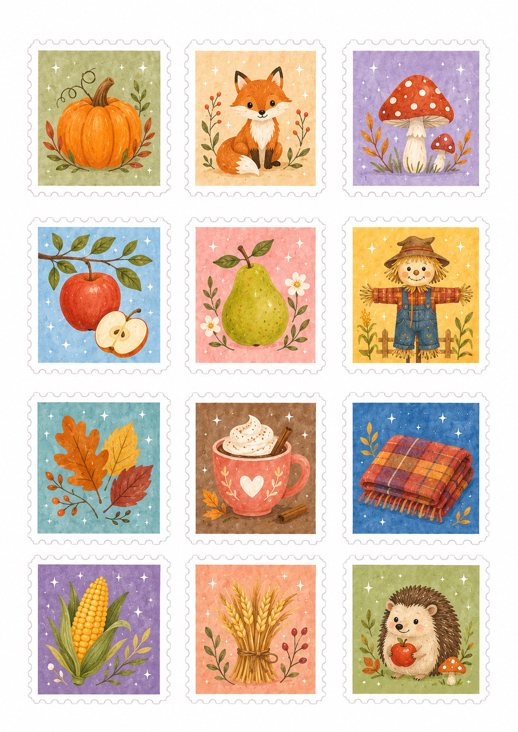 Herbstliche Briefmarken