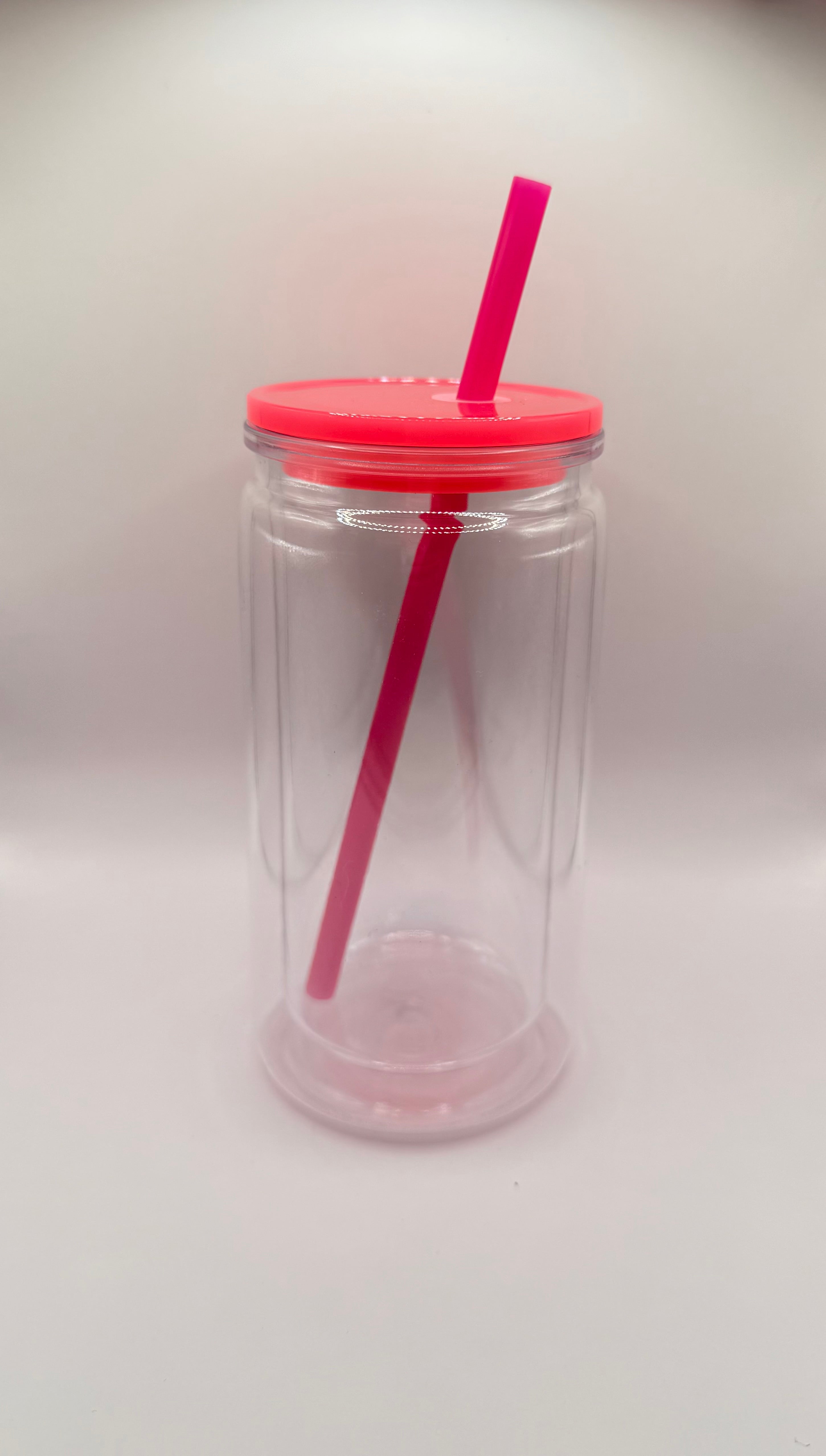 Pink -Doppelwandiger Kunststoffbecher